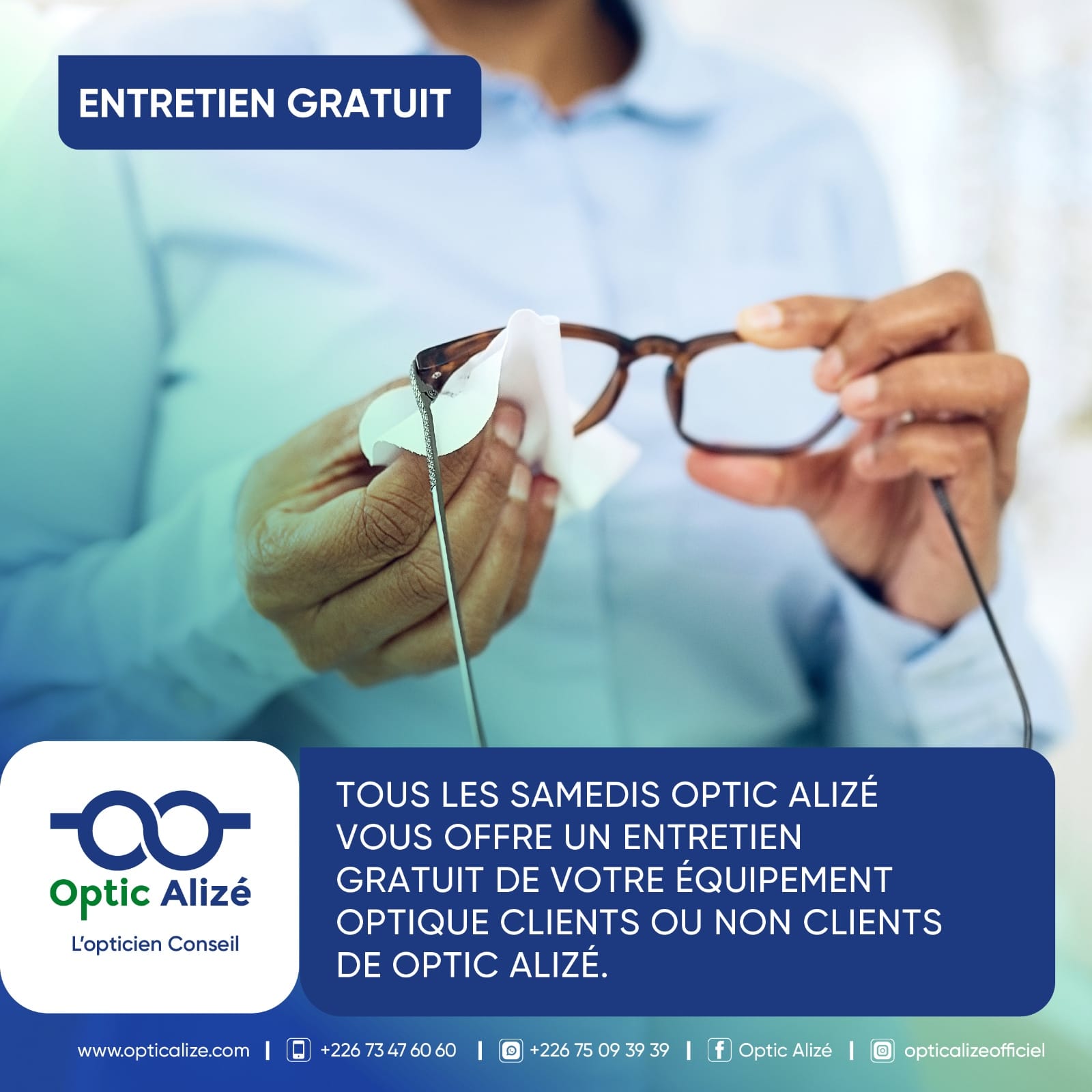 VISUEL ENTRETIEN DE VOTRE EQUIPEMENT OPTIQUE